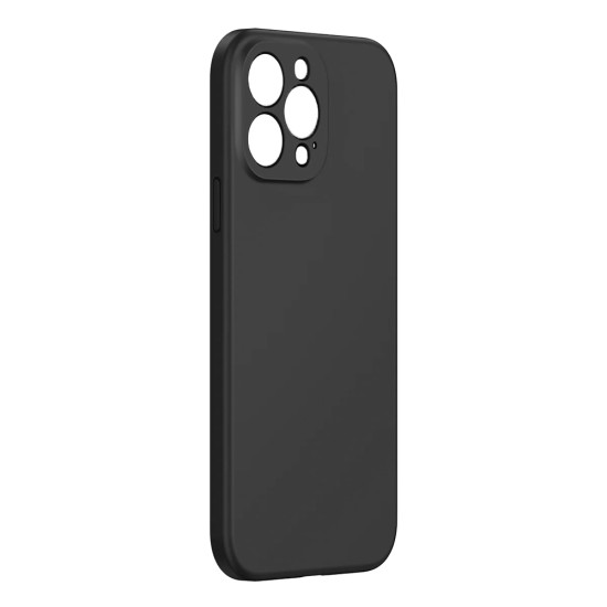 Capa de Silicone com Moldura de Câmera para Apple iPhone 15 Pro Max Preta